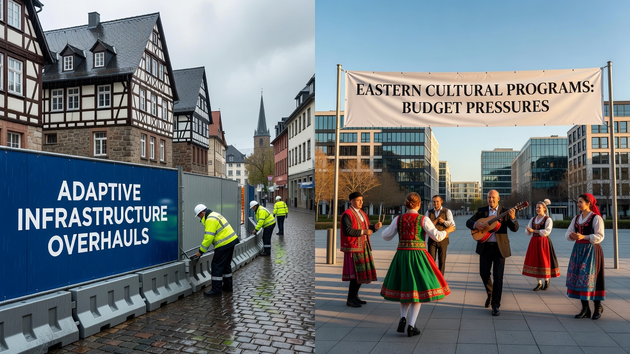 Record Summer Rains Push Rhineland Communities Toward Adaptive Infrastructure Overhauls While Eastern Cultural Programs Face Budget Pressures